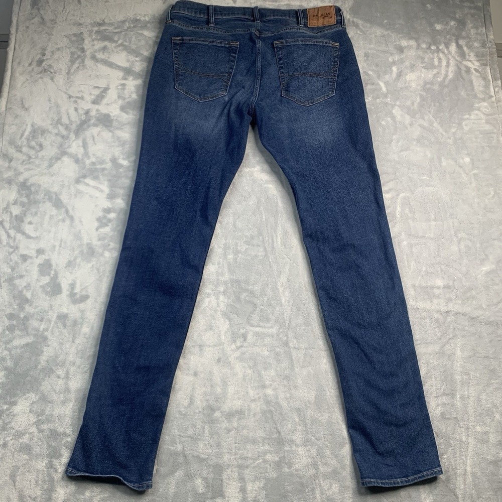 Hollister California Jeans Mens 36x32 Stacked Skinny Advanced Stretch Dark Blue - Picture 8 of 10